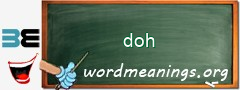 WordMeaning blackboard for doh